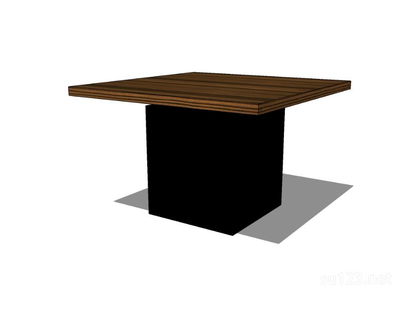 方餐桌58SU模型草图大师sketchup模型