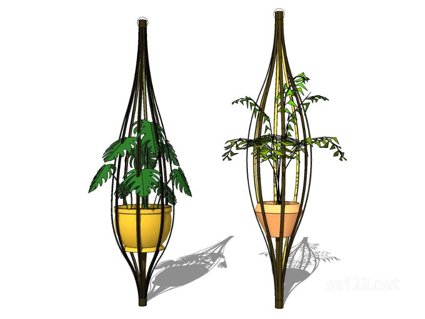 植物盆栽17SU模型