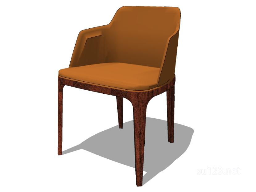 扶手椅子单椅2SU模型