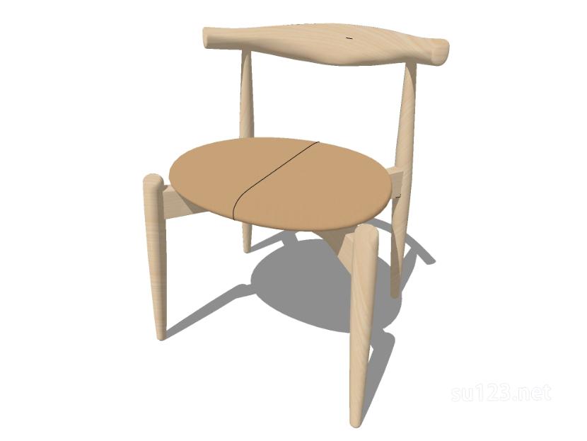 无扶手椅子单椅23SU模型