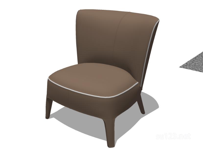 无扶手椅子单椅30SU模型