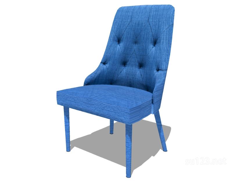 无扶手椅子单椅44SU模型