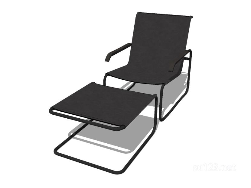 扶手椅单椅14SU模型
