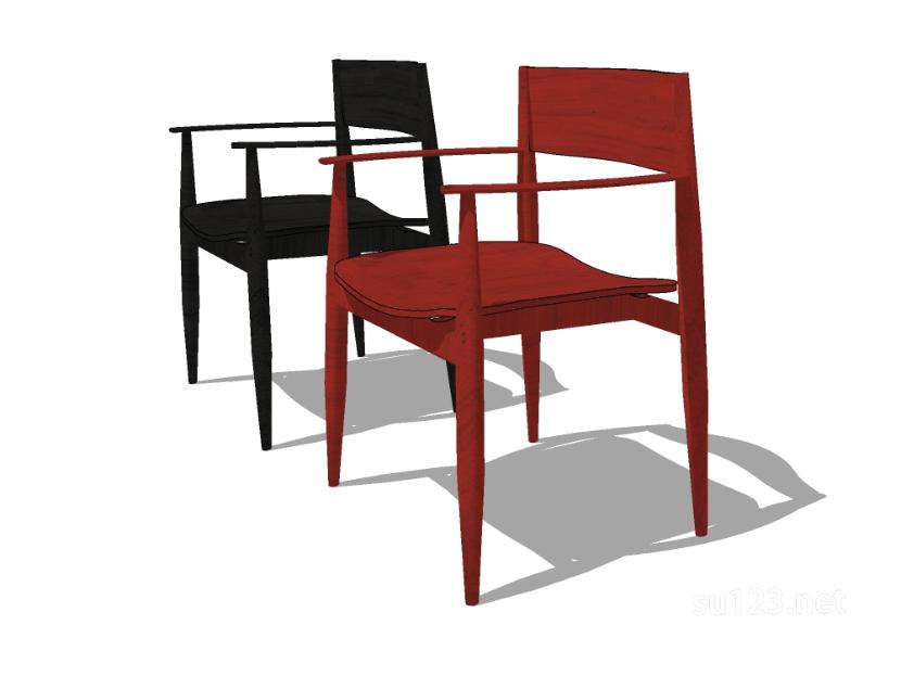 扶手椅子单椅1SU模型