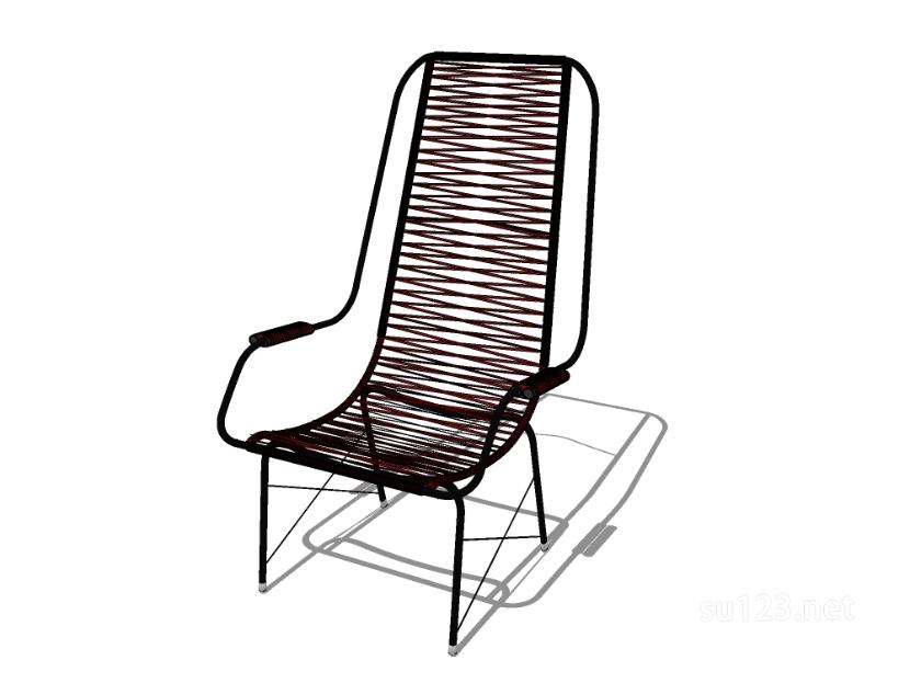 扶手椅子单椅14SU模型