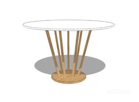 圆餐桌14SU模型