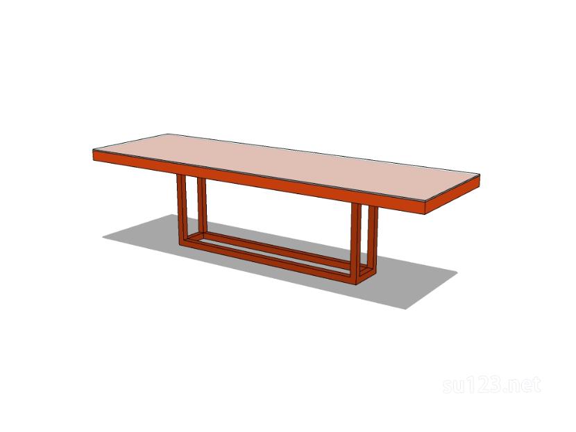 方餐桌10SU模型