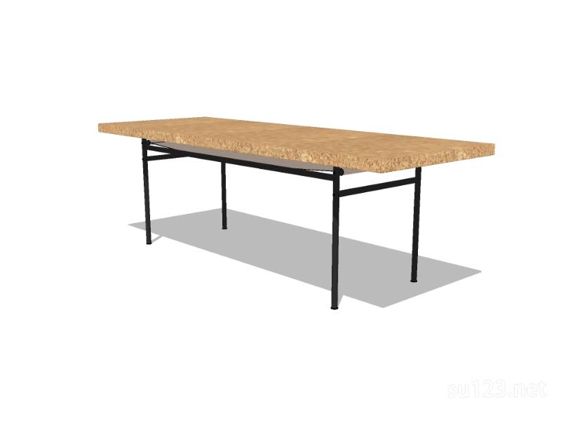 方餐桌48SU模型
