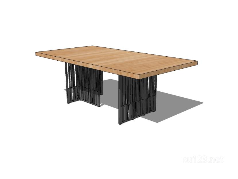 方餐桌8SU模型