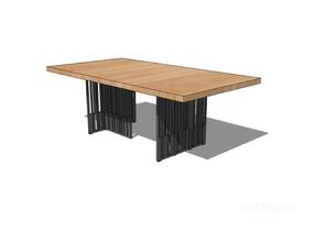 方餐桌8SU模型