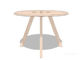 圆餐桌20SU模型