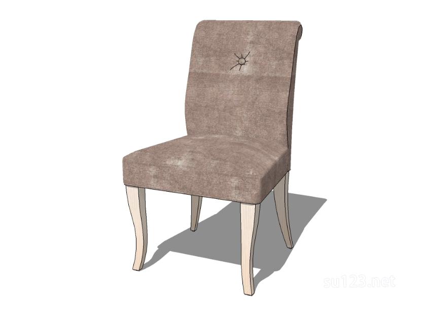 无扶手椅子单椅26SU模型