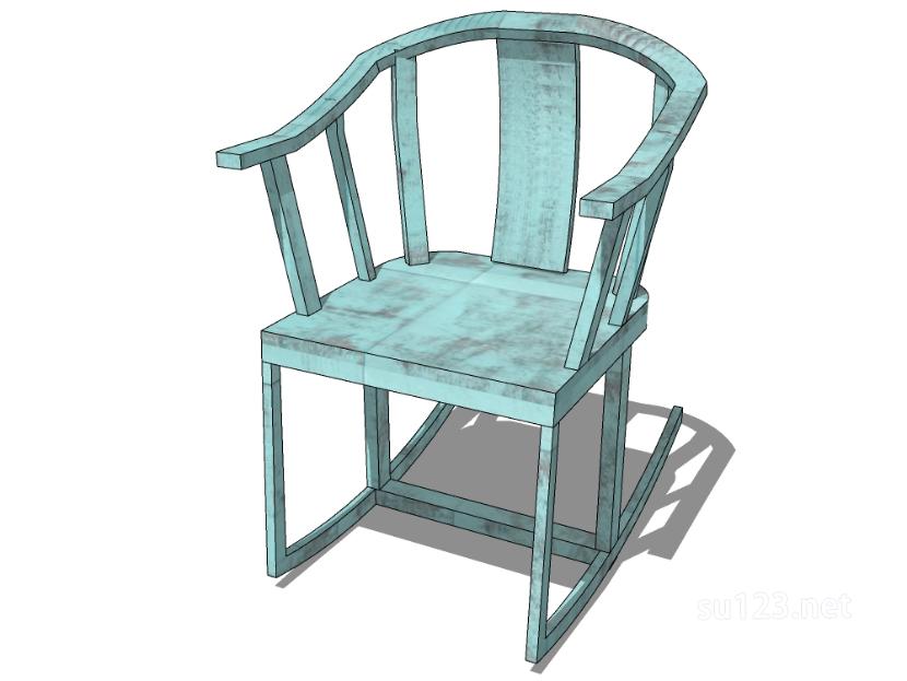扶手椅子单椅3SU模型草图大师sketchup模型