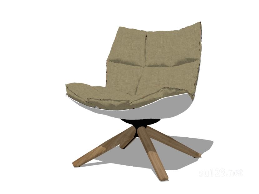 无扶手椅子单椅35SU模型