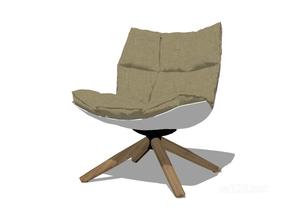 无扶手椅子单椅35SU模型