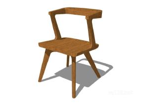 无扶手椅子单椅22SU模型