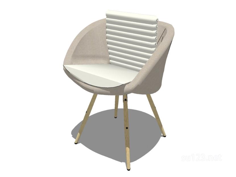 扶手椅子单椅4SU模型