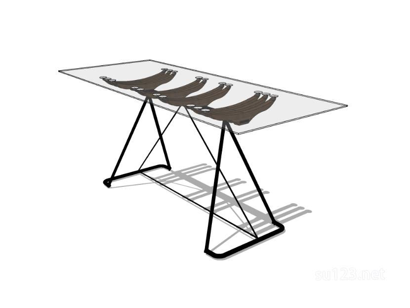 方餐桌32SU模型