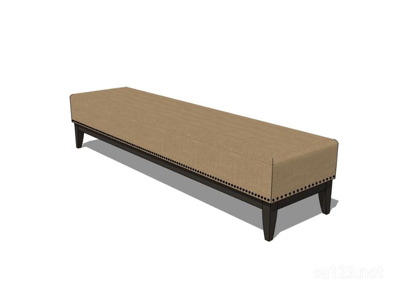 床尾椅7SU模型