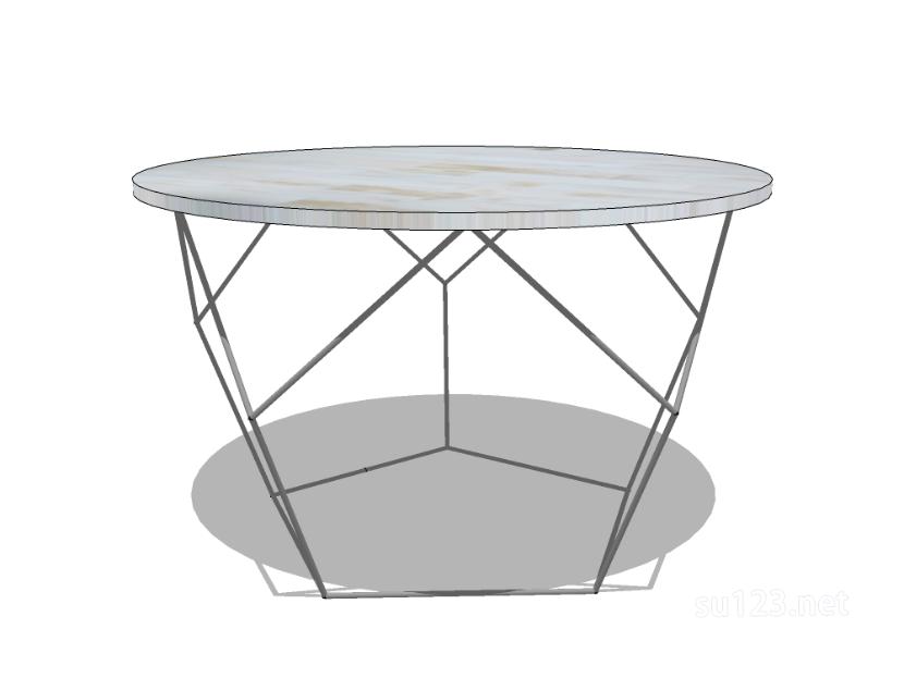 圆餐桌19SU模型