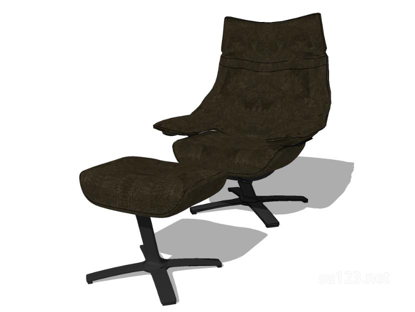 扶手椅单椅10SU模型