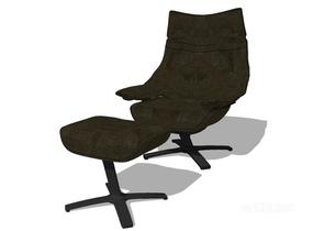 扶手椅单椅10SU模型