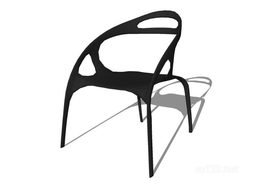 扶手椅子单椅23SU模型