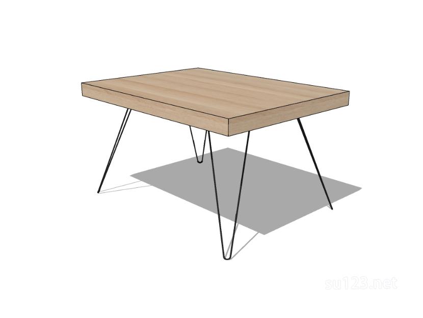 方餐桌4SU模型