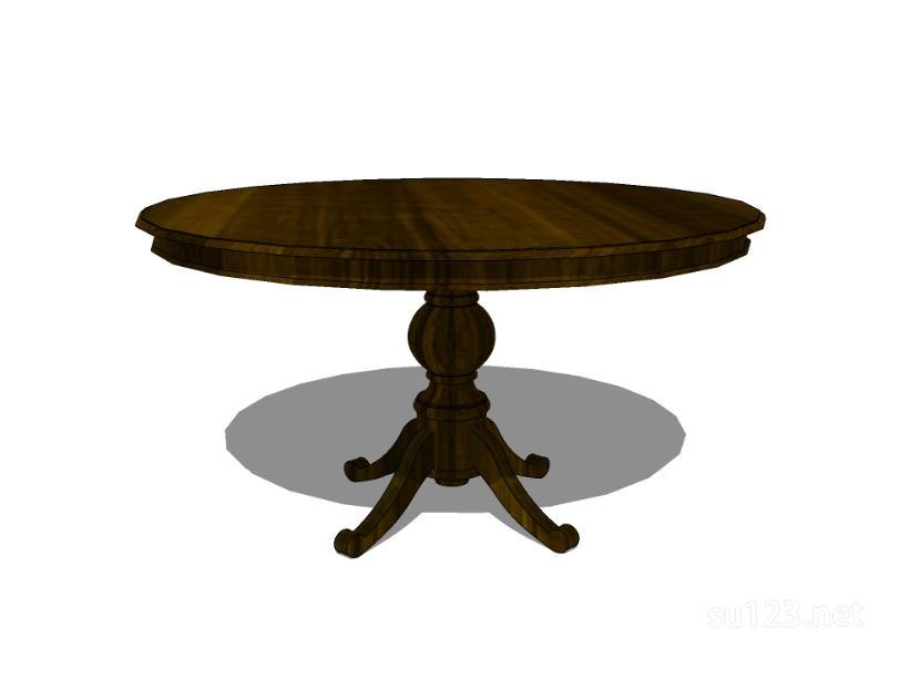 圆餐桌1SU模型
