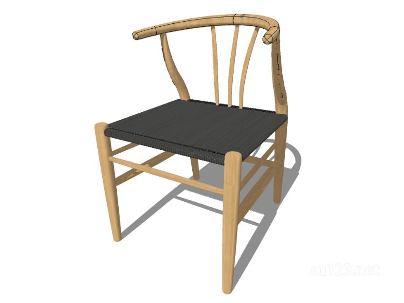 扶手椅单椅3SU模型草图大师sketchup模型