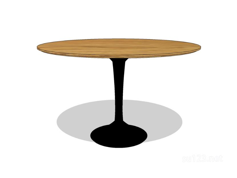 圆餐桌16SU模型