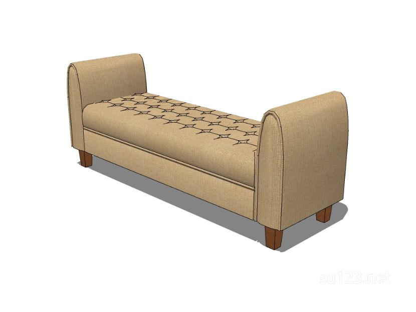 床尾椅9SU模型