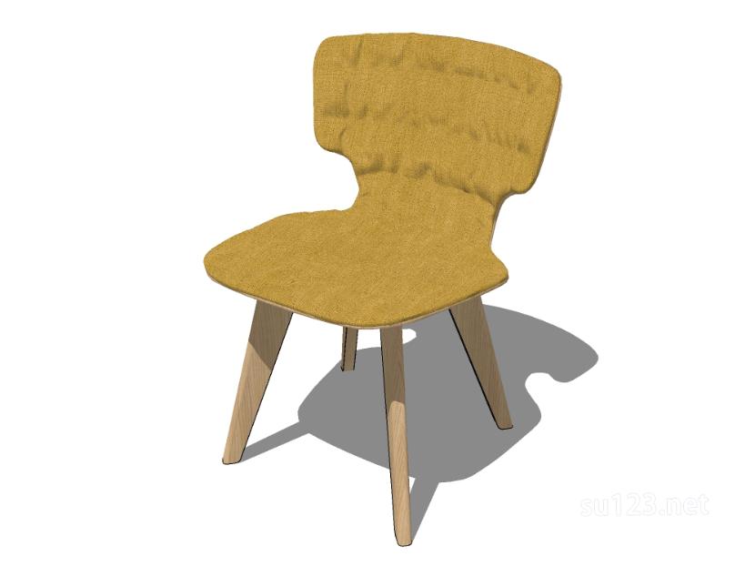 无扶手椅子单椅29SU模型