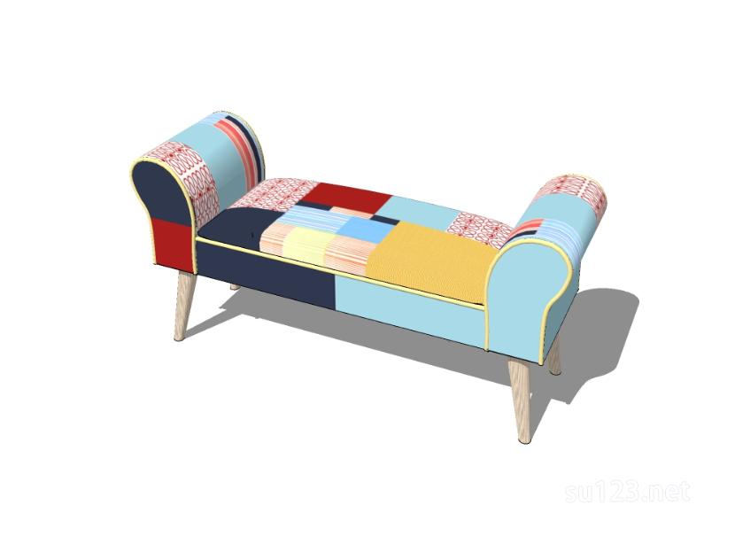 床尾椅5SU模型