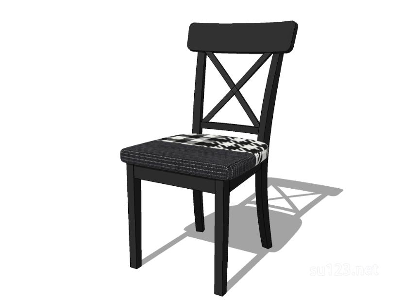 无扶手椅子单椅43SU模型