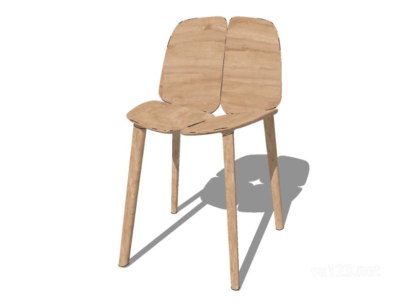 无扶手椅子单椅11SU模型