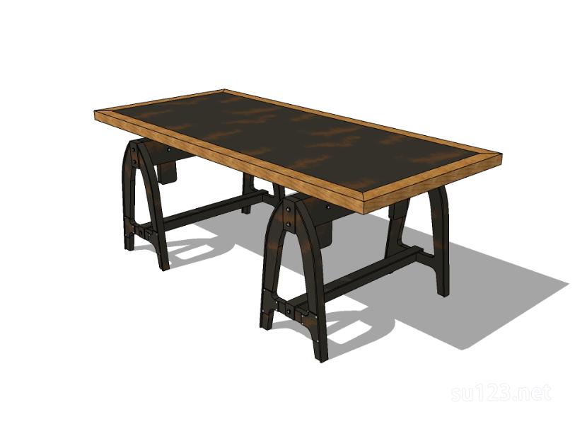 方餐桌26SU模型