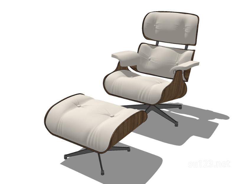 扶手椅子单椅30SU模型