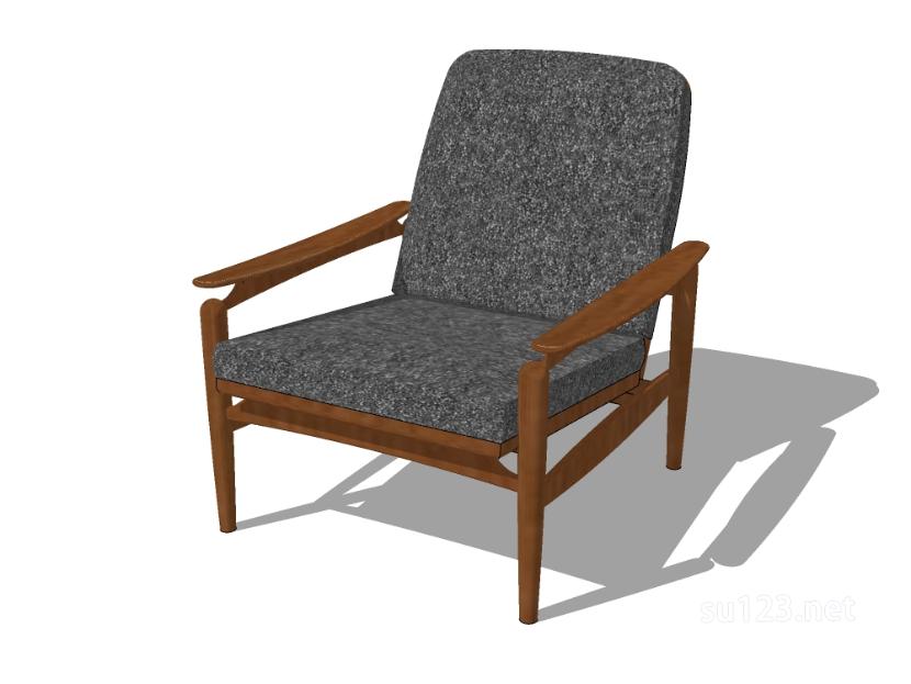 扶手椅单椅29SU模型草图大师sketchup模型