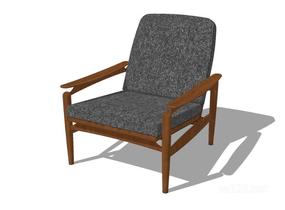 扶手椅单椅29SU模型