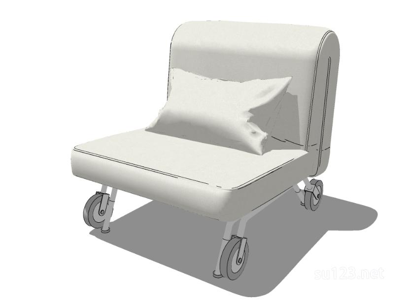 无扶手椅子单椅37SU模型