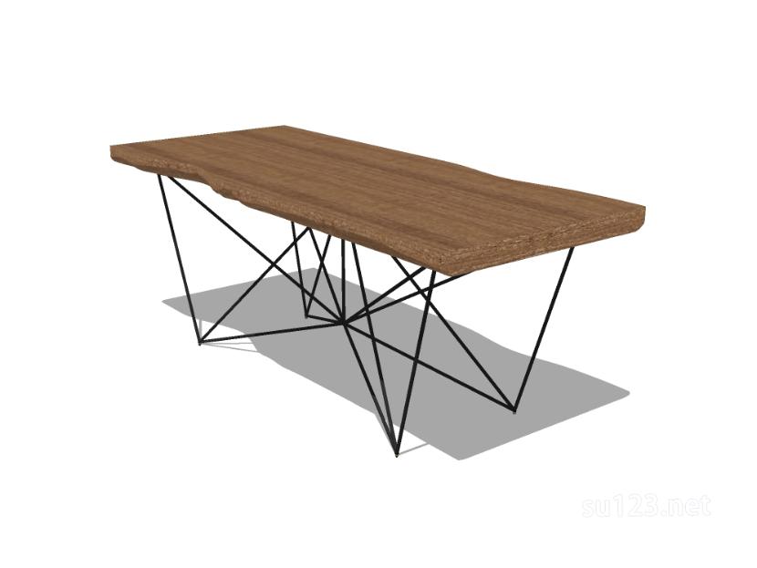 方餐桌3SU模型