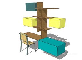 书桌31SU模型