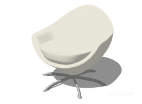 扶手椅单椅18SU模型