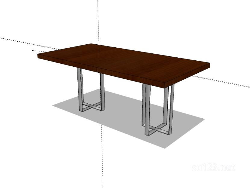 方餐桌6SU模型草图大师sketchup模型
