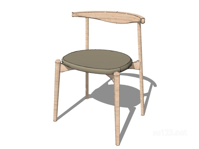 无扶手椅子单椅33SU模型