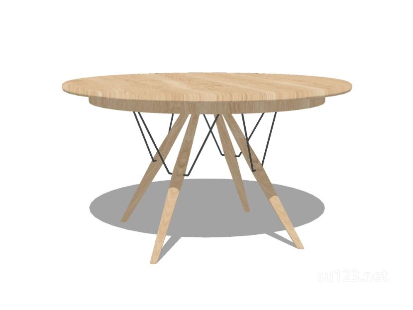圆餐桌32SU模型