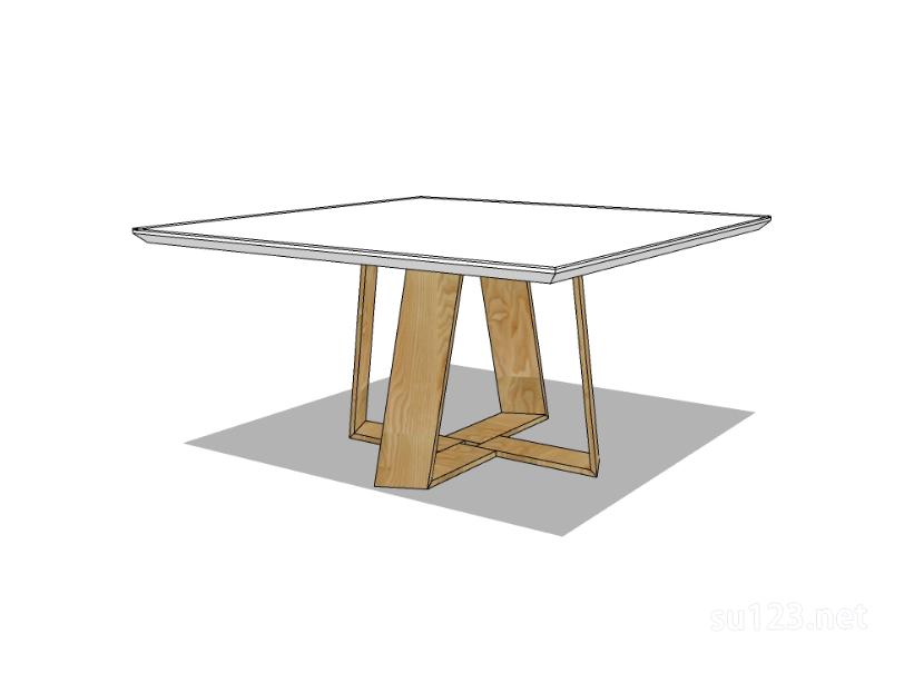 方餐桌41SU模型