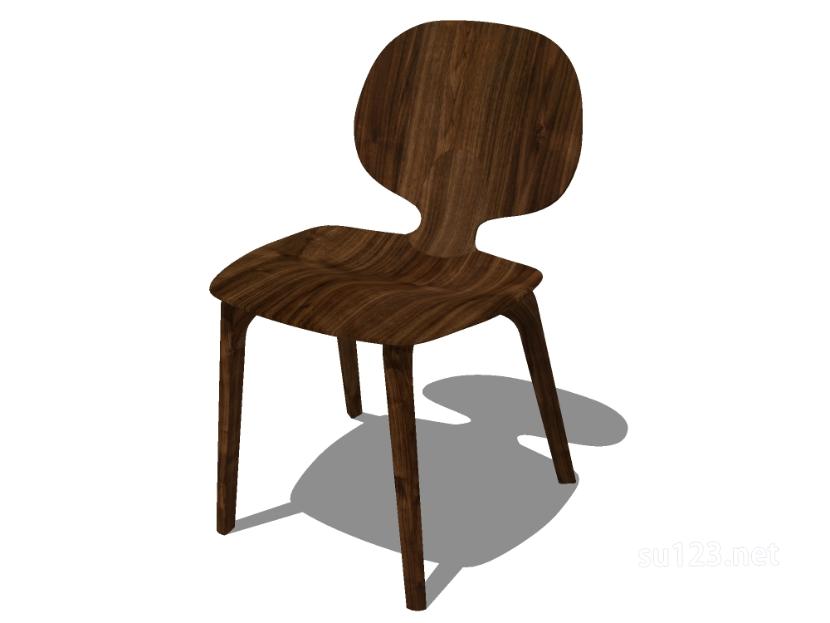 无扶手椅子单椅17SU模型草图大师sketchup模型