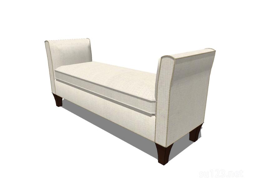 床尾椅8SU模型